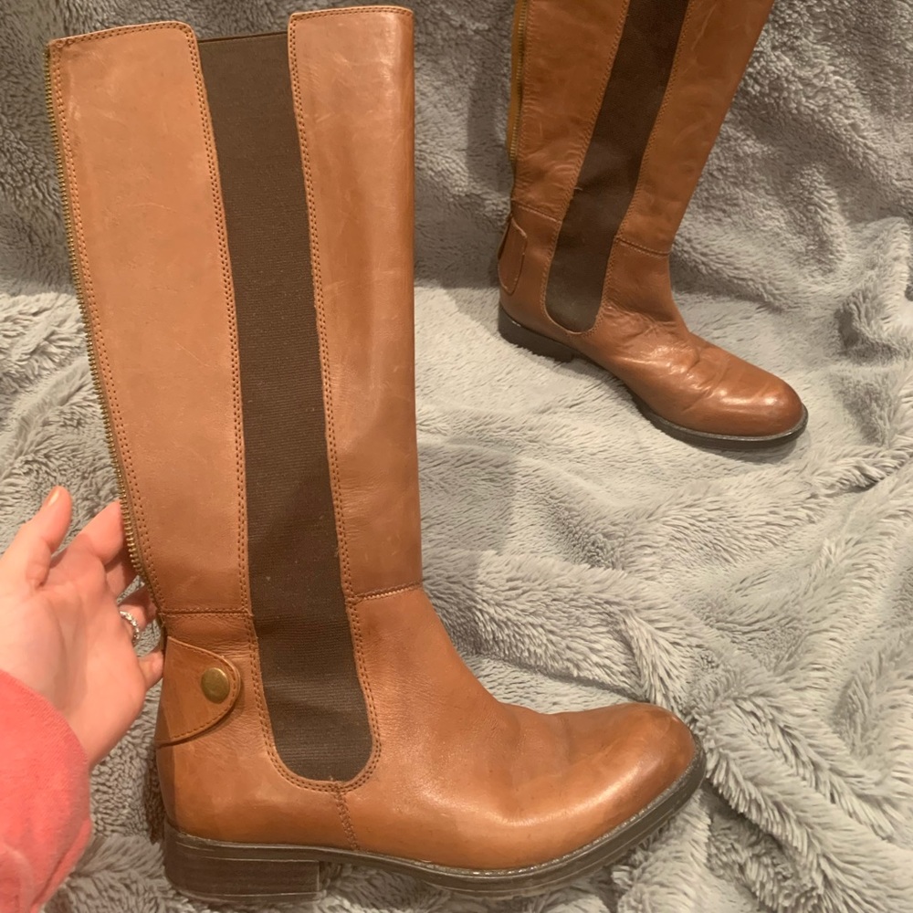 All leather Franco Sarto riding boots.